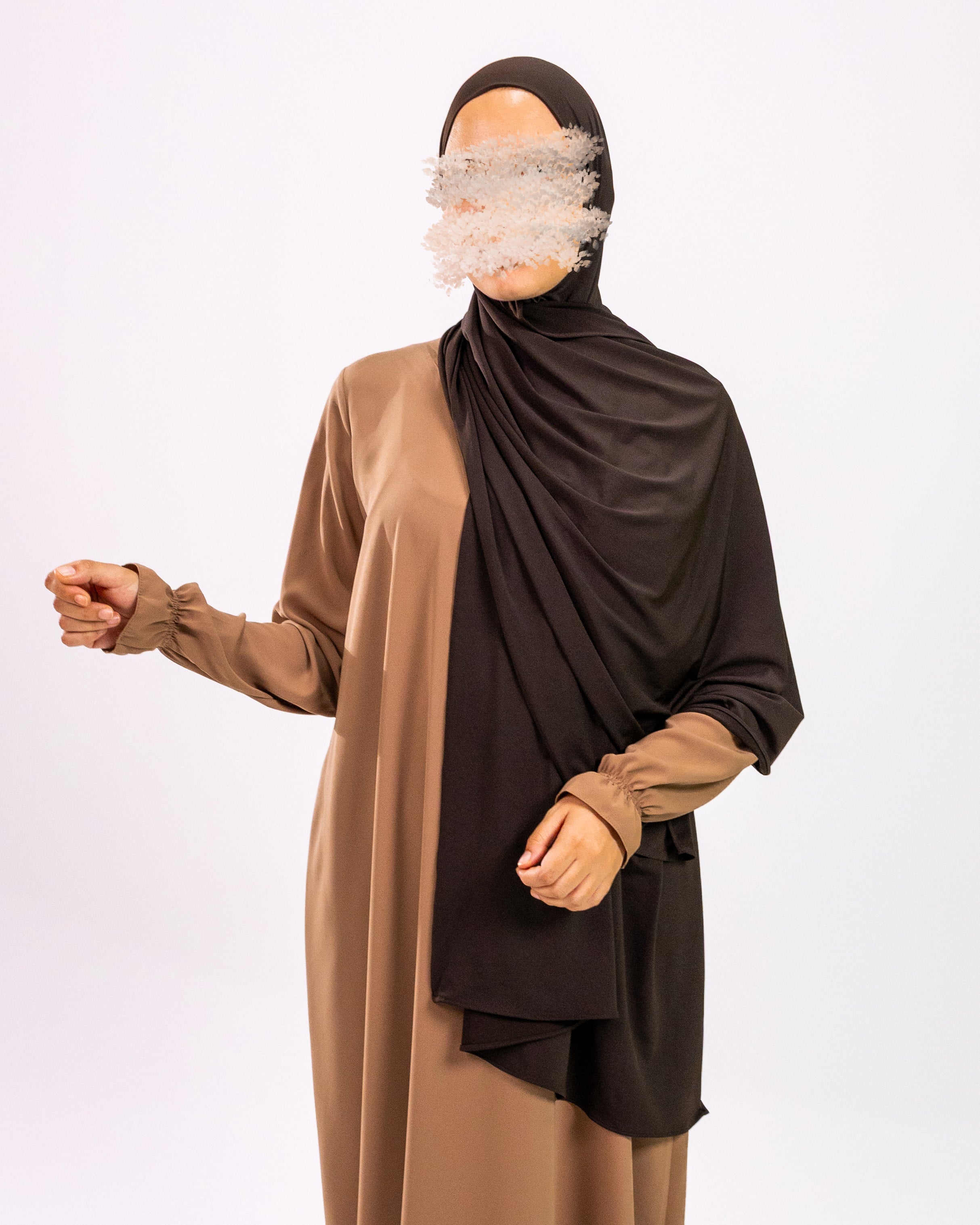 Premium Jersey scarf <br> - Dark Brown