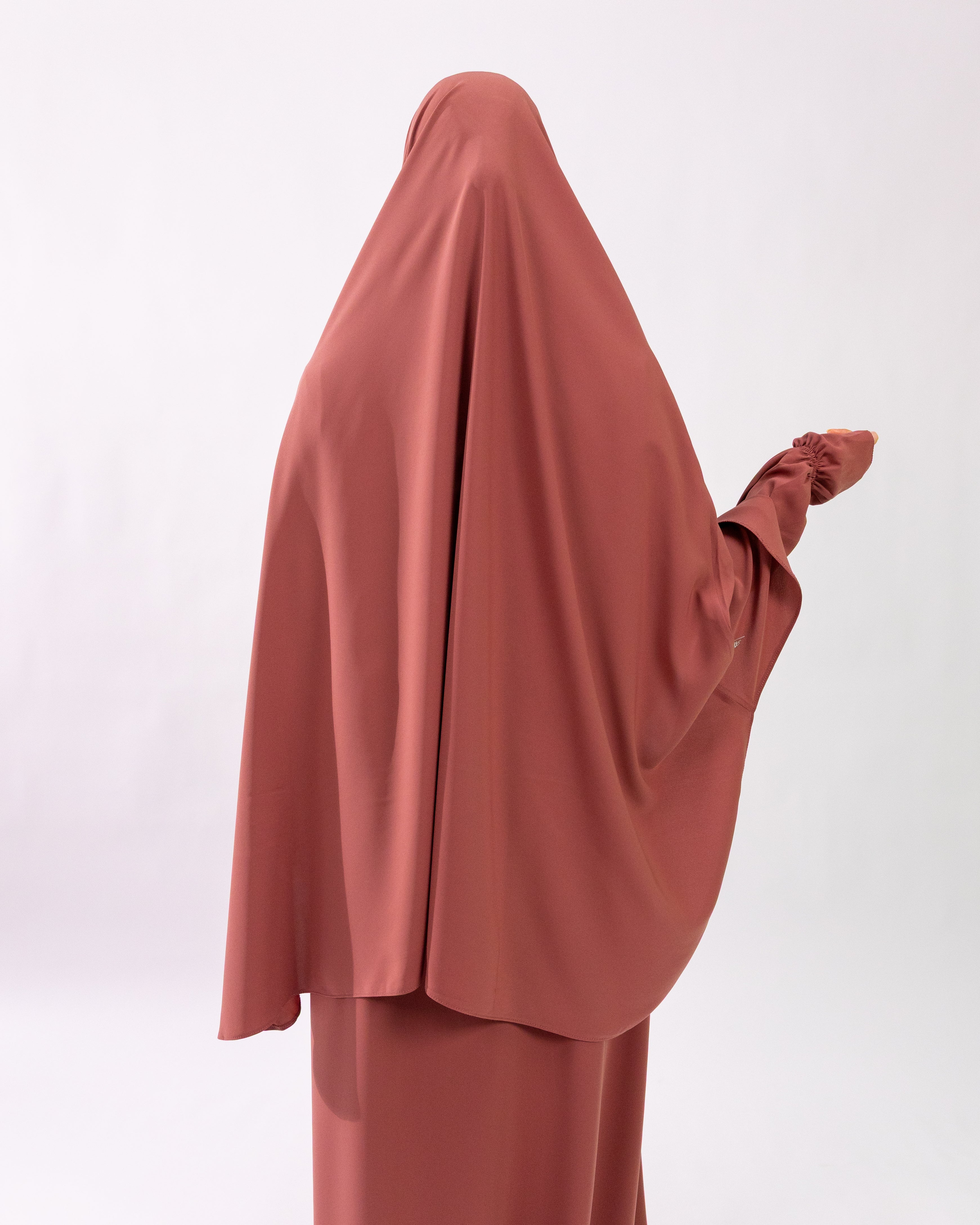 Tieback Round Khimar <br>- Rosewood