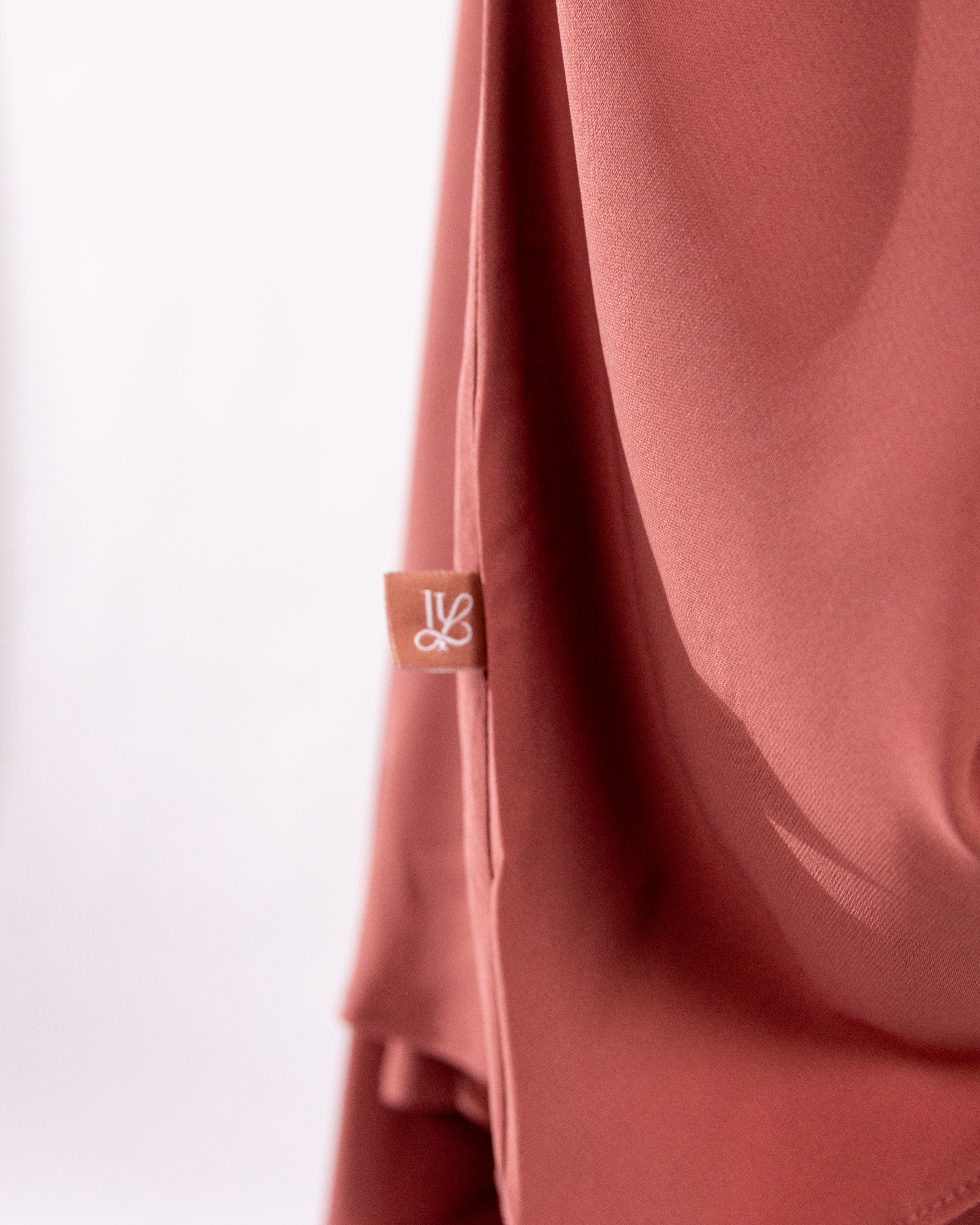 Tieback Tria Khimar <br>- Rosewood