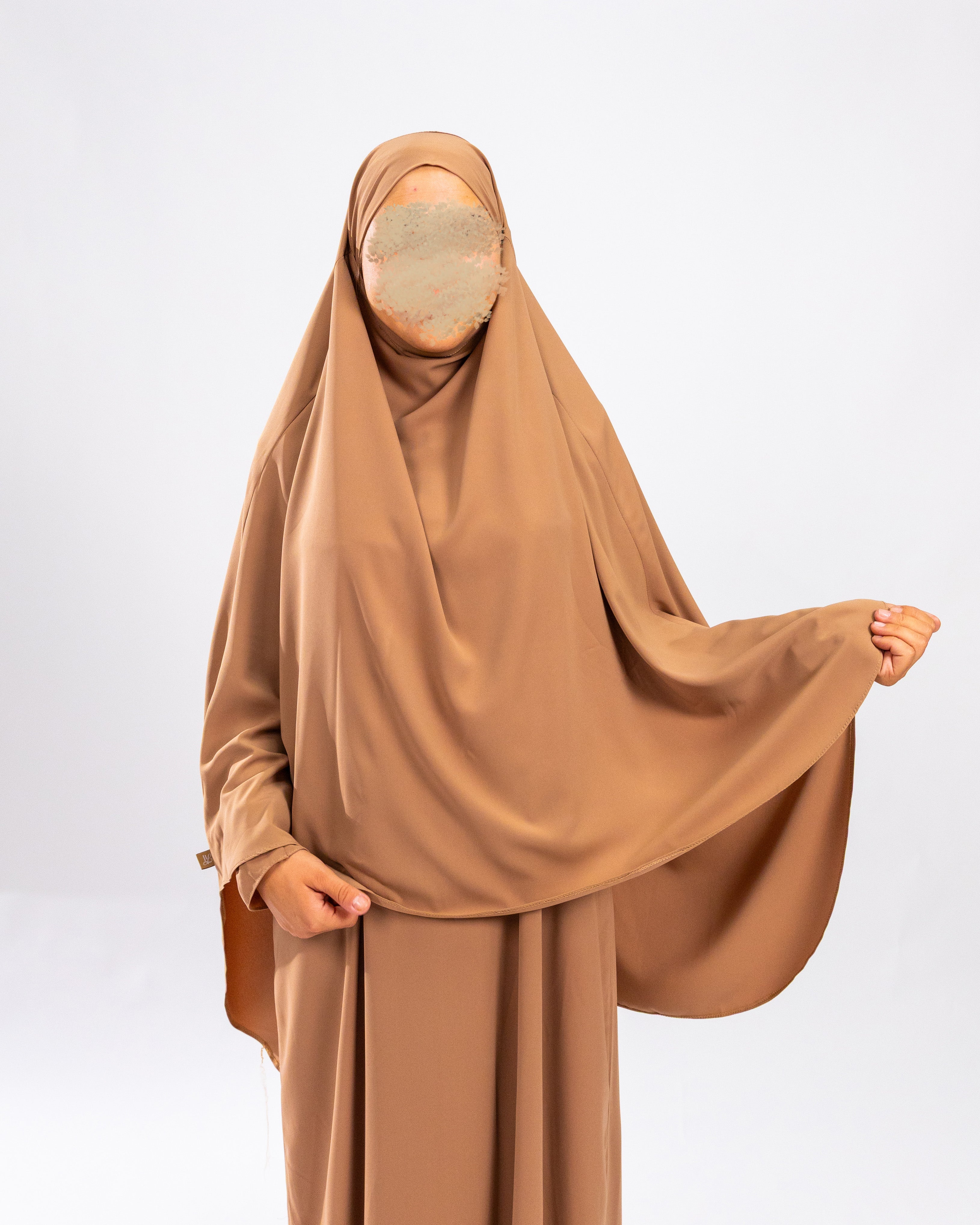 Tieback Round Khimar <br>- Caramel