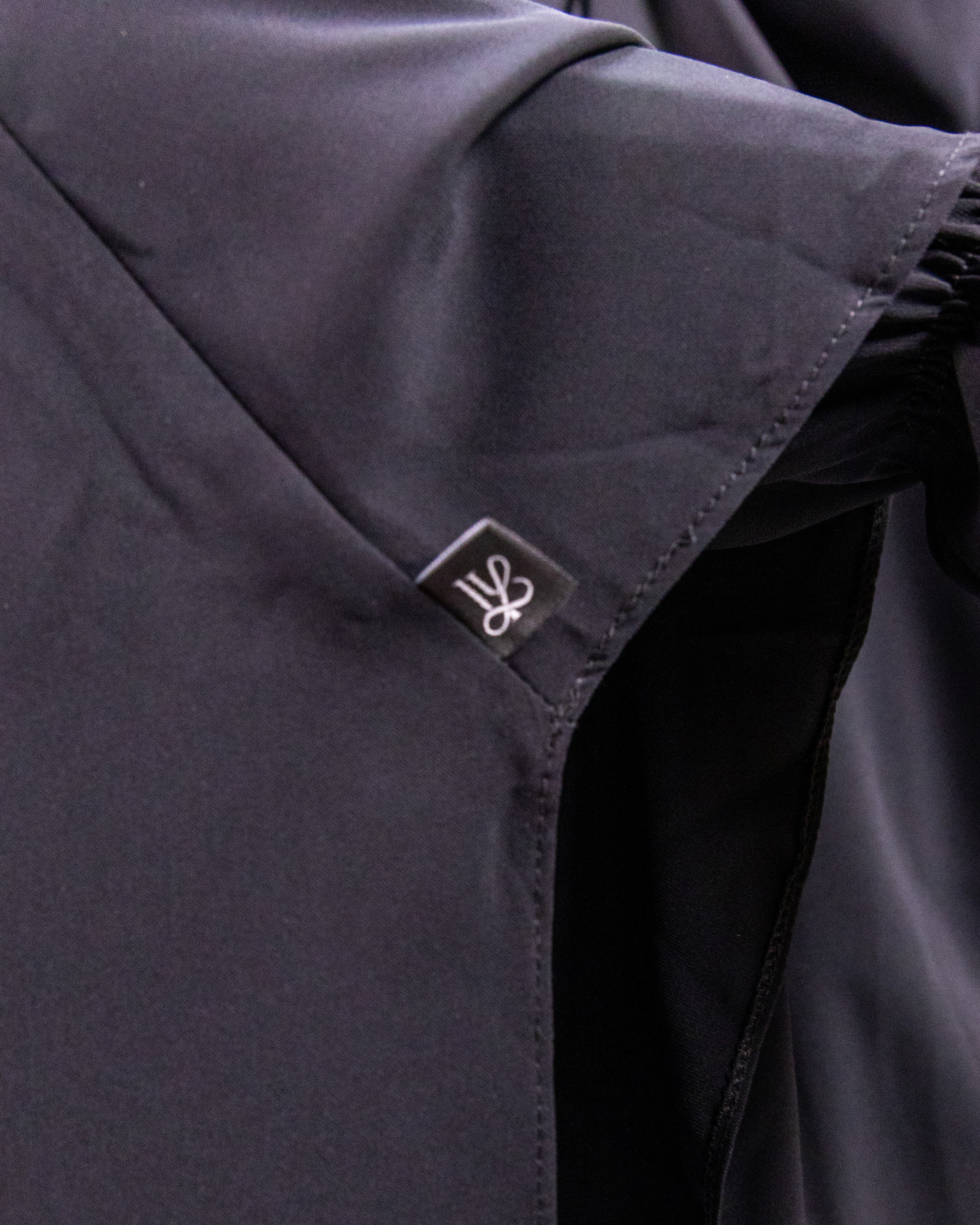 Tieback Round Khimar <br>- Black