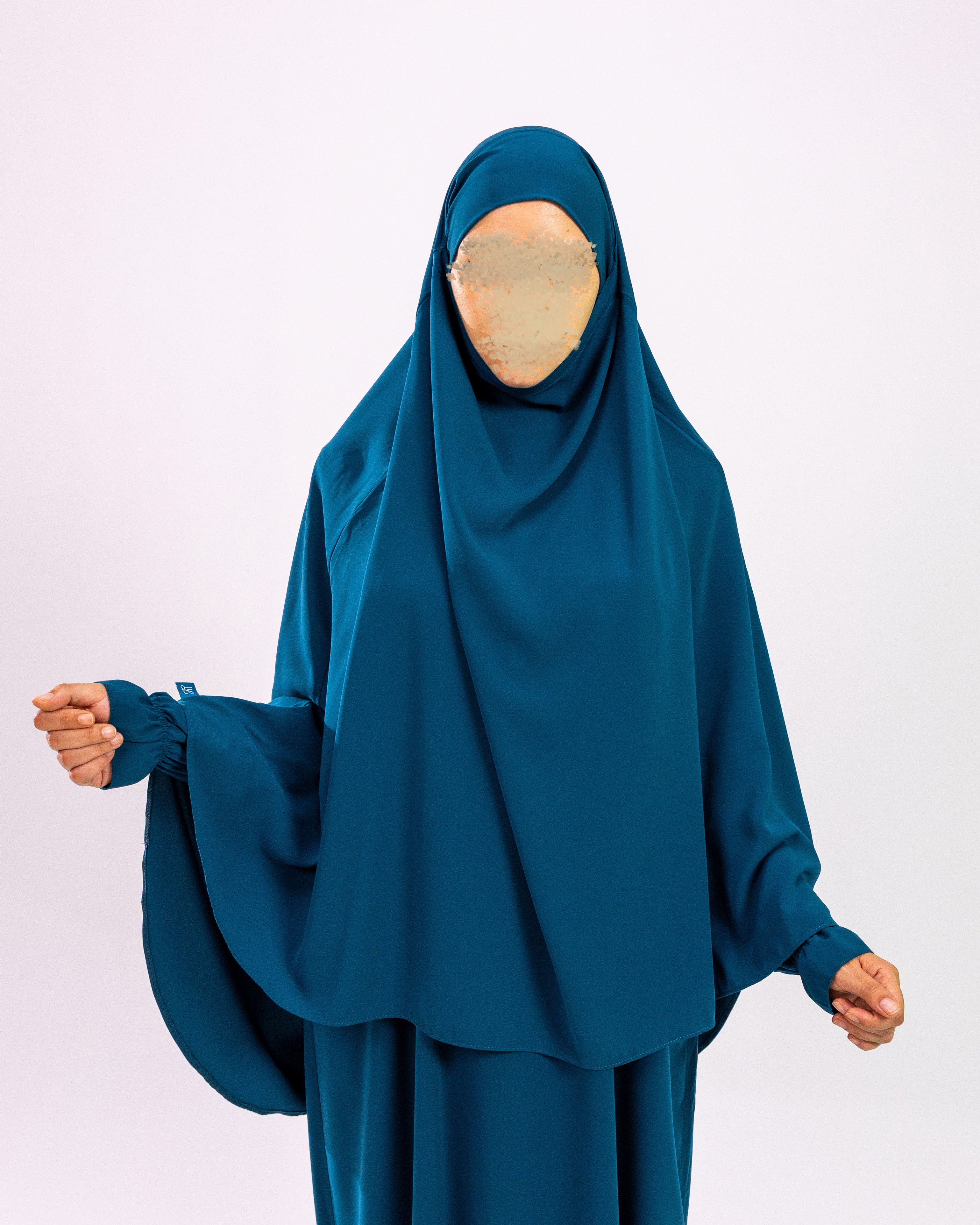 Tieback Round Khimar <br>- Emerald
