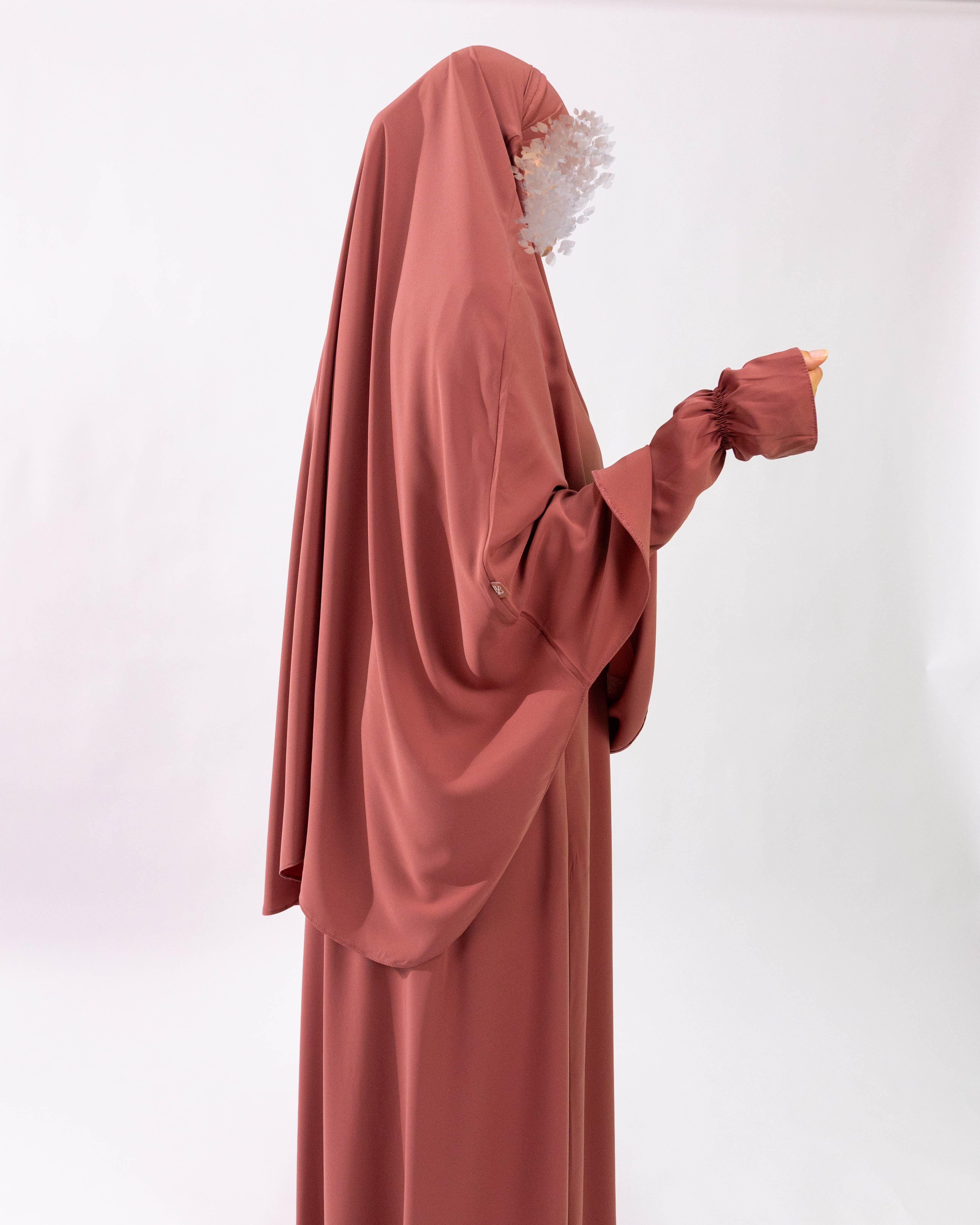 Tieback Round Khimar <br>-  Rosewood