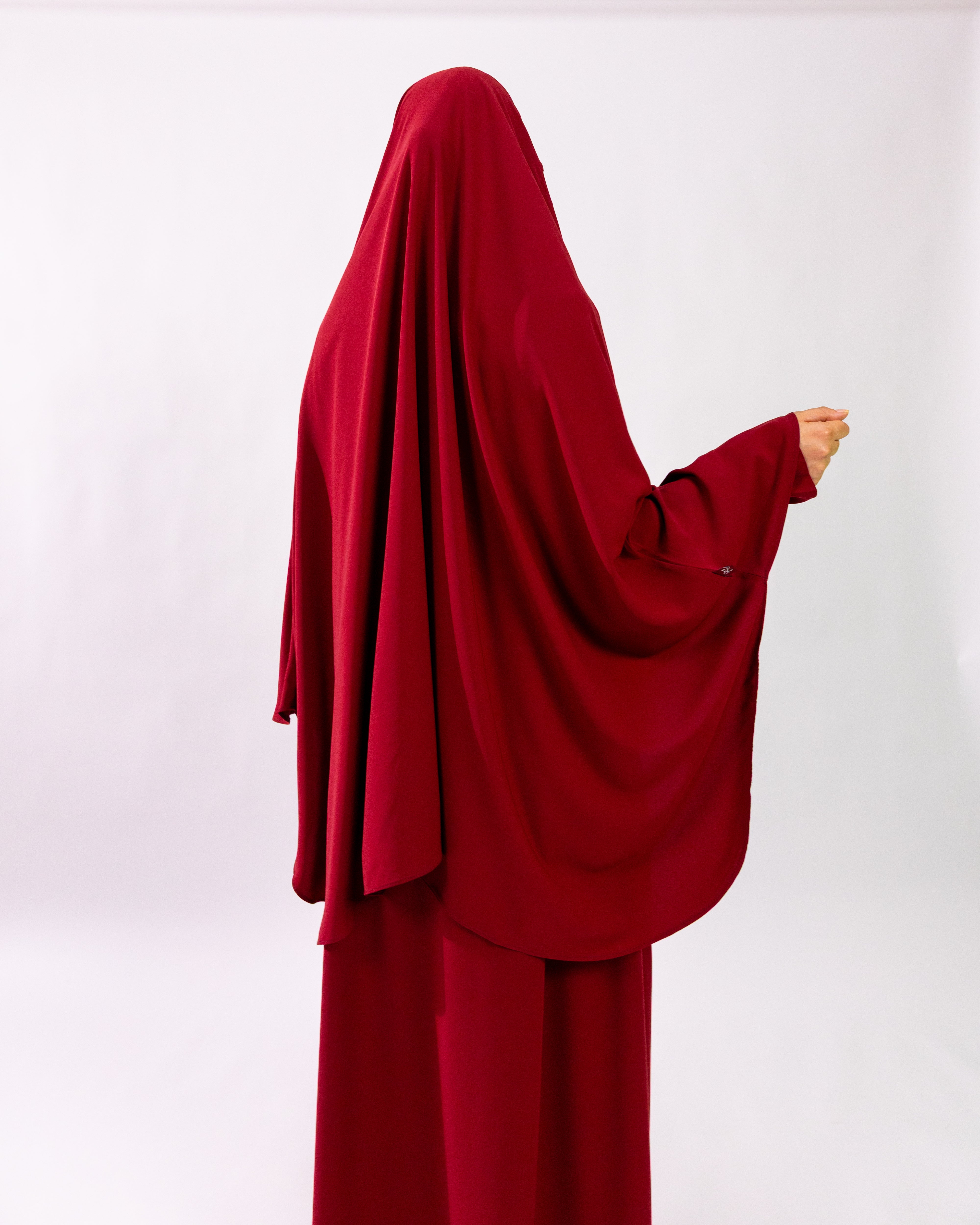 Tieback Round Khimar <br>- Bordeaux