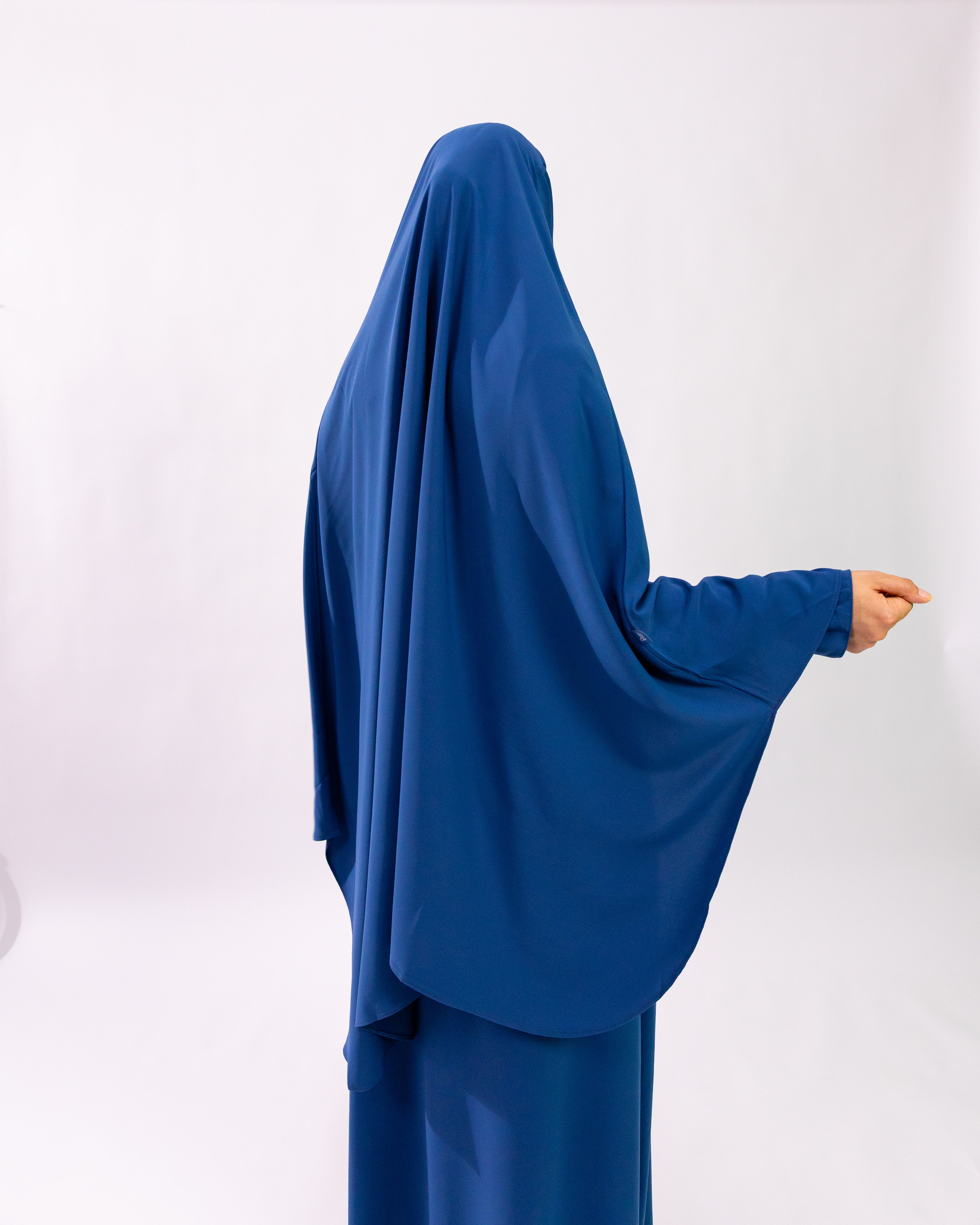 Tieback Round Khimar <br>- Sapphire