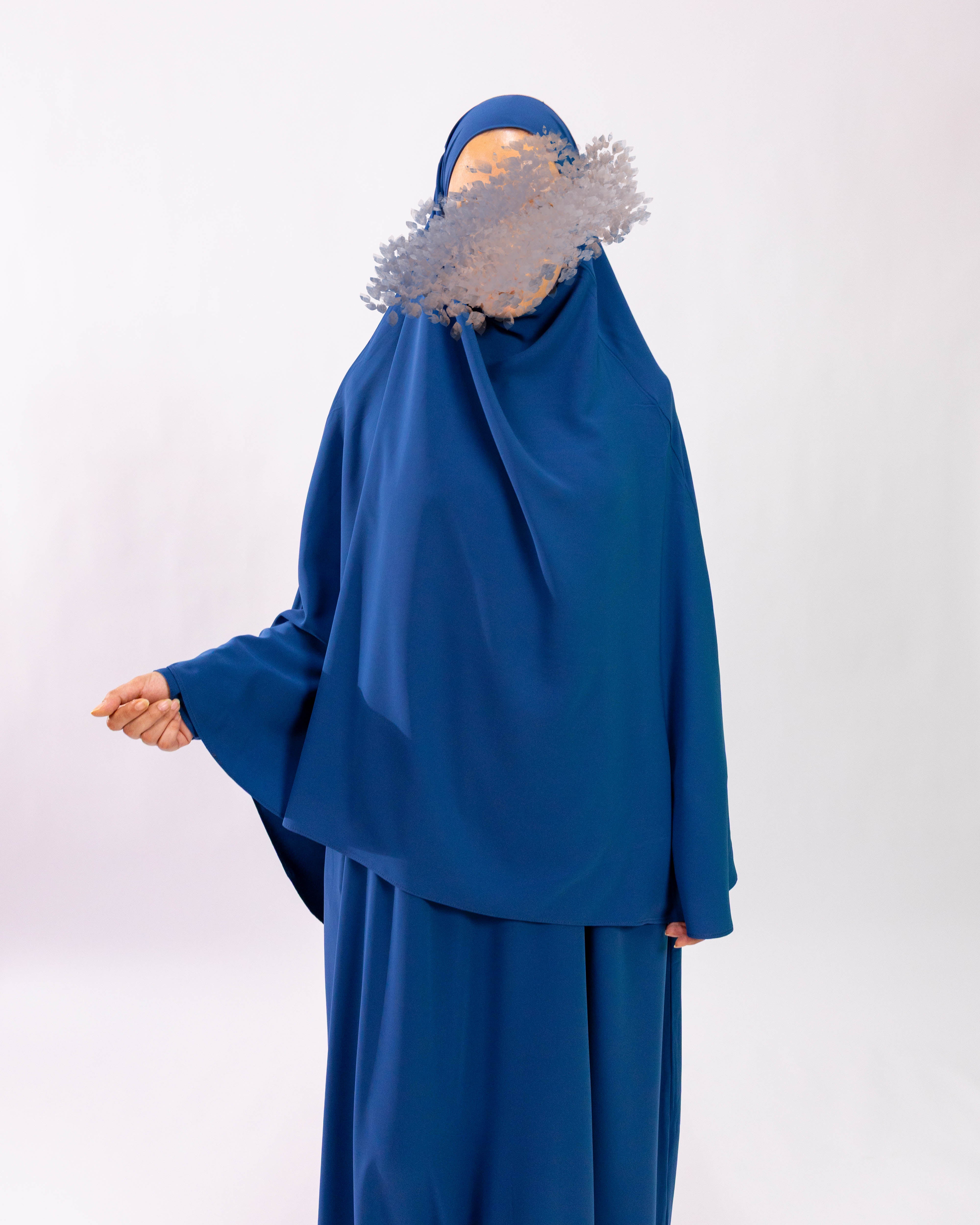 Tieback Round Khimar <br>- Sapphire