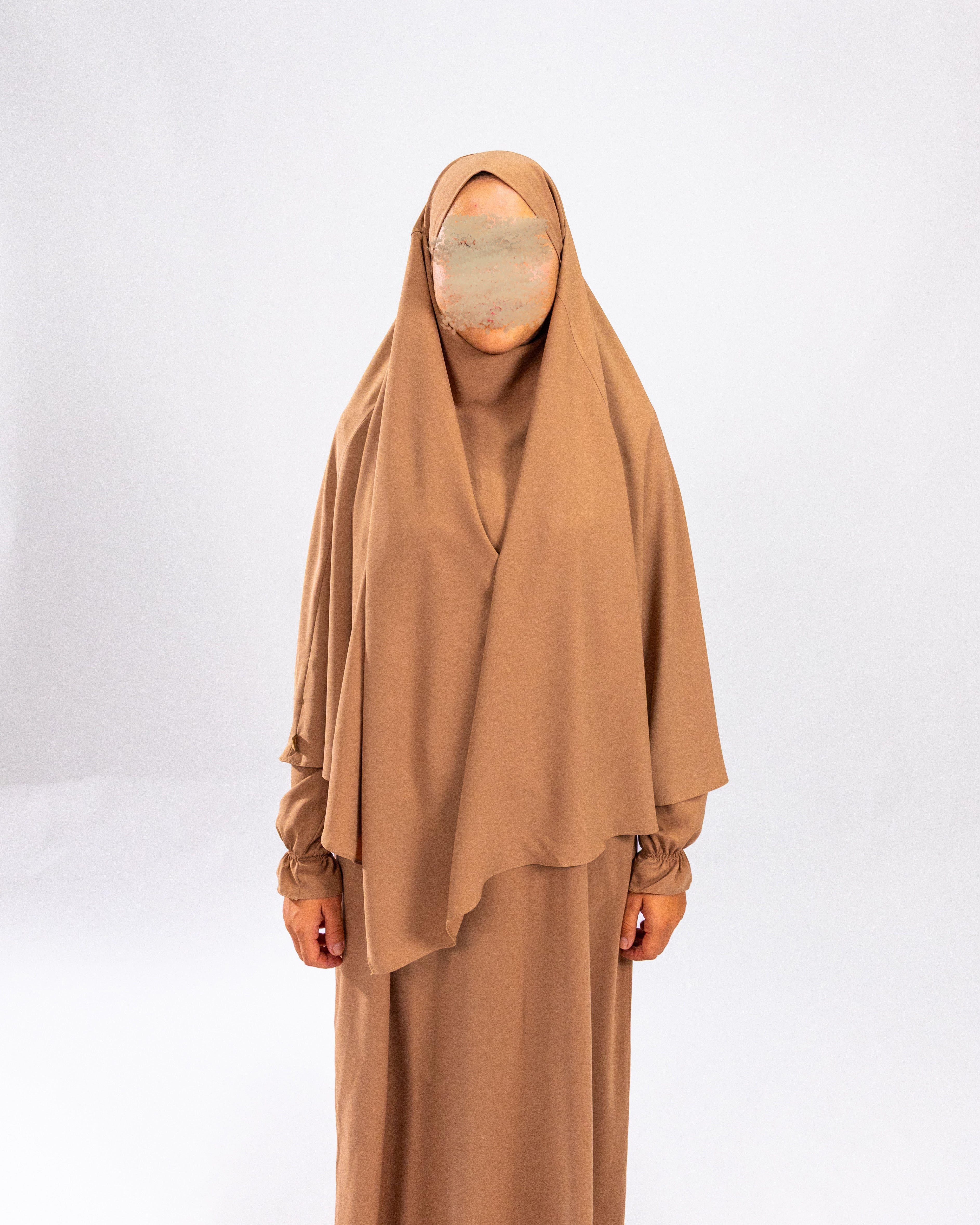 Tieback Tria Khimar <br>- Caramel