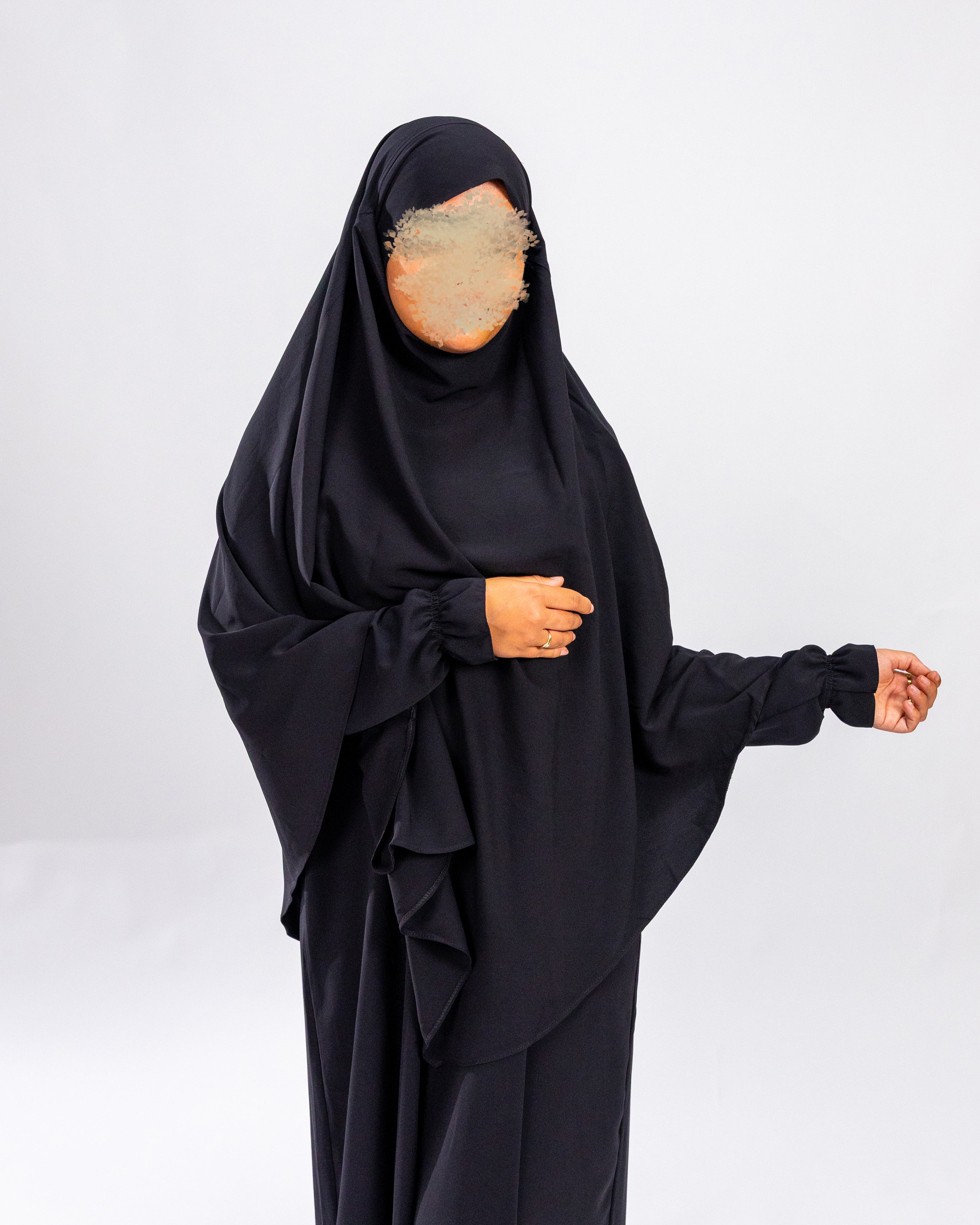 Tieback Tria Khimar <br>- Black