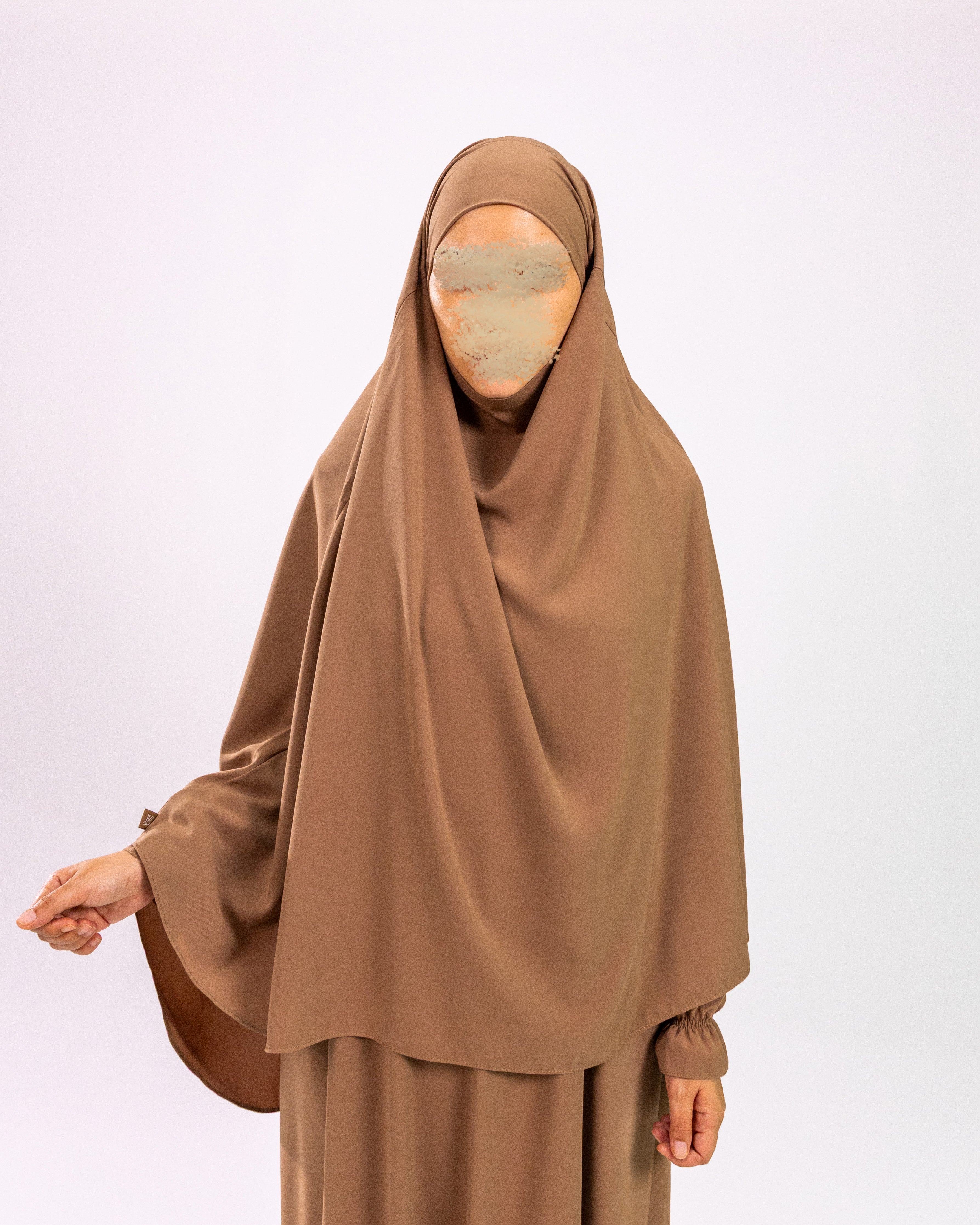 Tieback Round Khimar <br>- Mocha