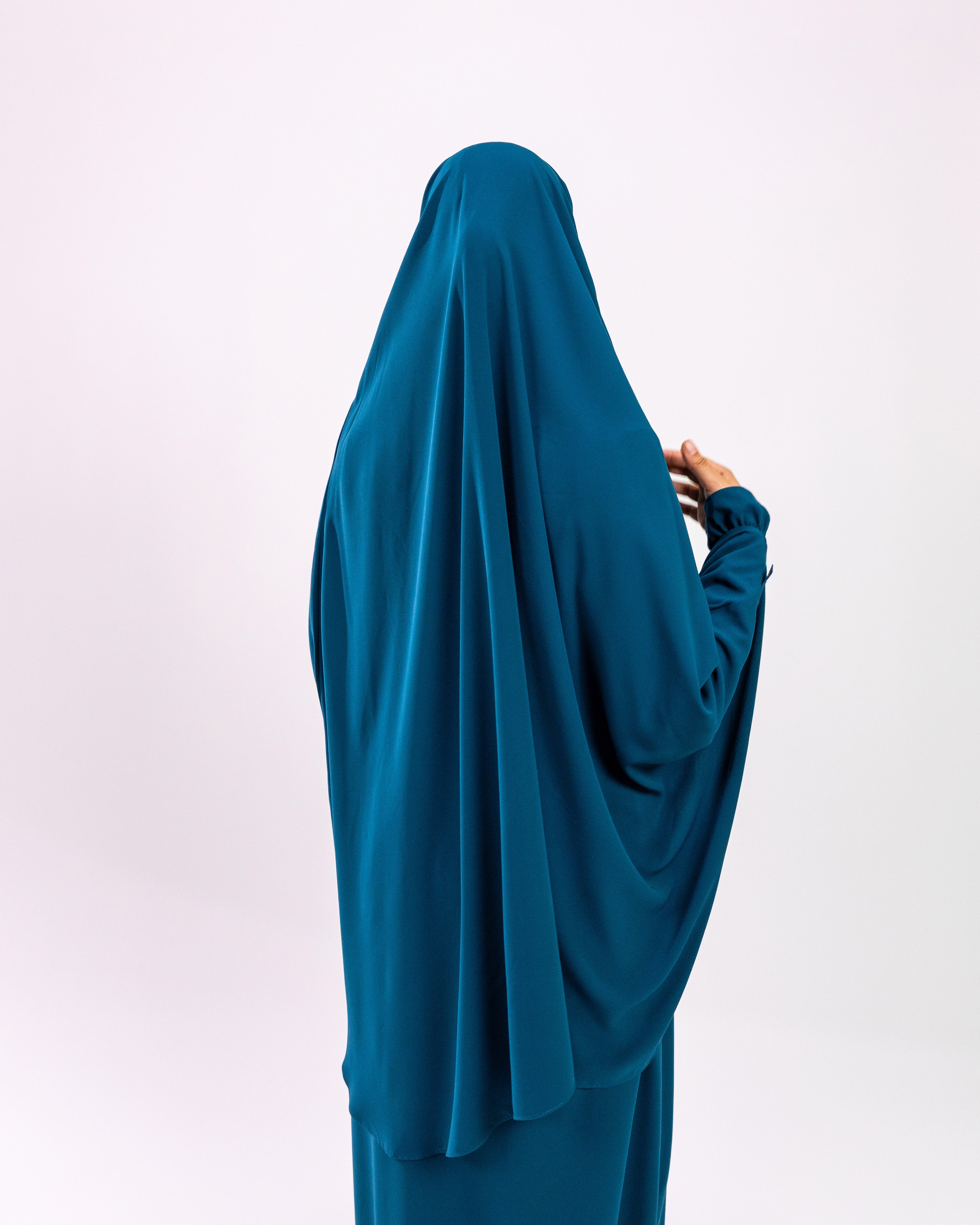 Tieback Round Khimar <br>- Emerald